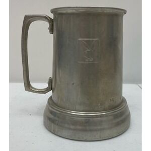 Vintage Playboy Beer Stein Mug Aluminum Bunny‎ Logo Tankard Barware